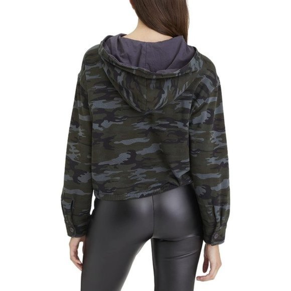 SANCTUARY On The Road Camo Button-Up Hooded Jacket NWT XXL - Picture 2 of 3